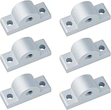 heneng 6-Pcs Caster Wheel Bracket for 2020 Aluminum Extrusion Profile, 5/16" Thick