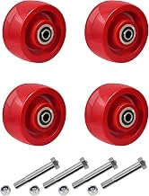 4 Inch Solid Polyurethane Heavy Duty Caster Replacement Wheel, 1/2" Bore