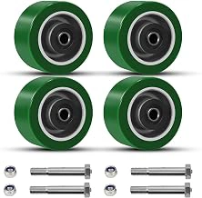 4" x 2" Industrial Casters, Polyurethane on Aluminum Wheel, 1/2" Bore Bearing