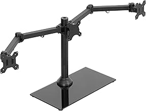 VIVO Triple Monitor Freestanding Desk Stand STAND-V003FG
