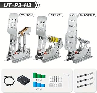Simjack UT Sim Racing Pedals with 200KG Load Cell Brake and HE Hydraulic