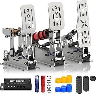 Simsonn Plus X Sim Racing Pedals with Load Cell, HE Hydraulic, and Haptic Reactor