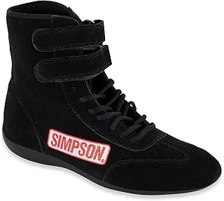 Simpson Racing 28120BK The Hightop Black Size 12 SFI Approved Driving Shoes