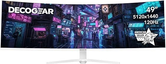 Deco Gear 49" Curved Ultrawide 5K 120Hz Gaming Monitor with USB-C (White Edition)